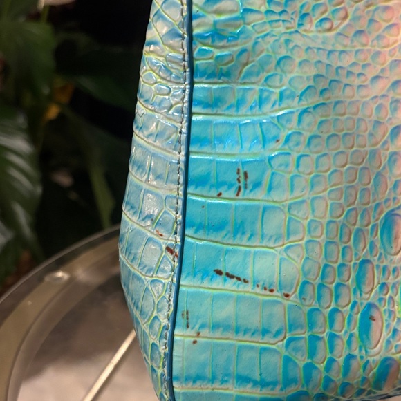 Brahmin Iridescent Blue and Green Shoulder Bag - Picture 8 of 9